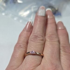 Elegant Pink Stone Women's Ring